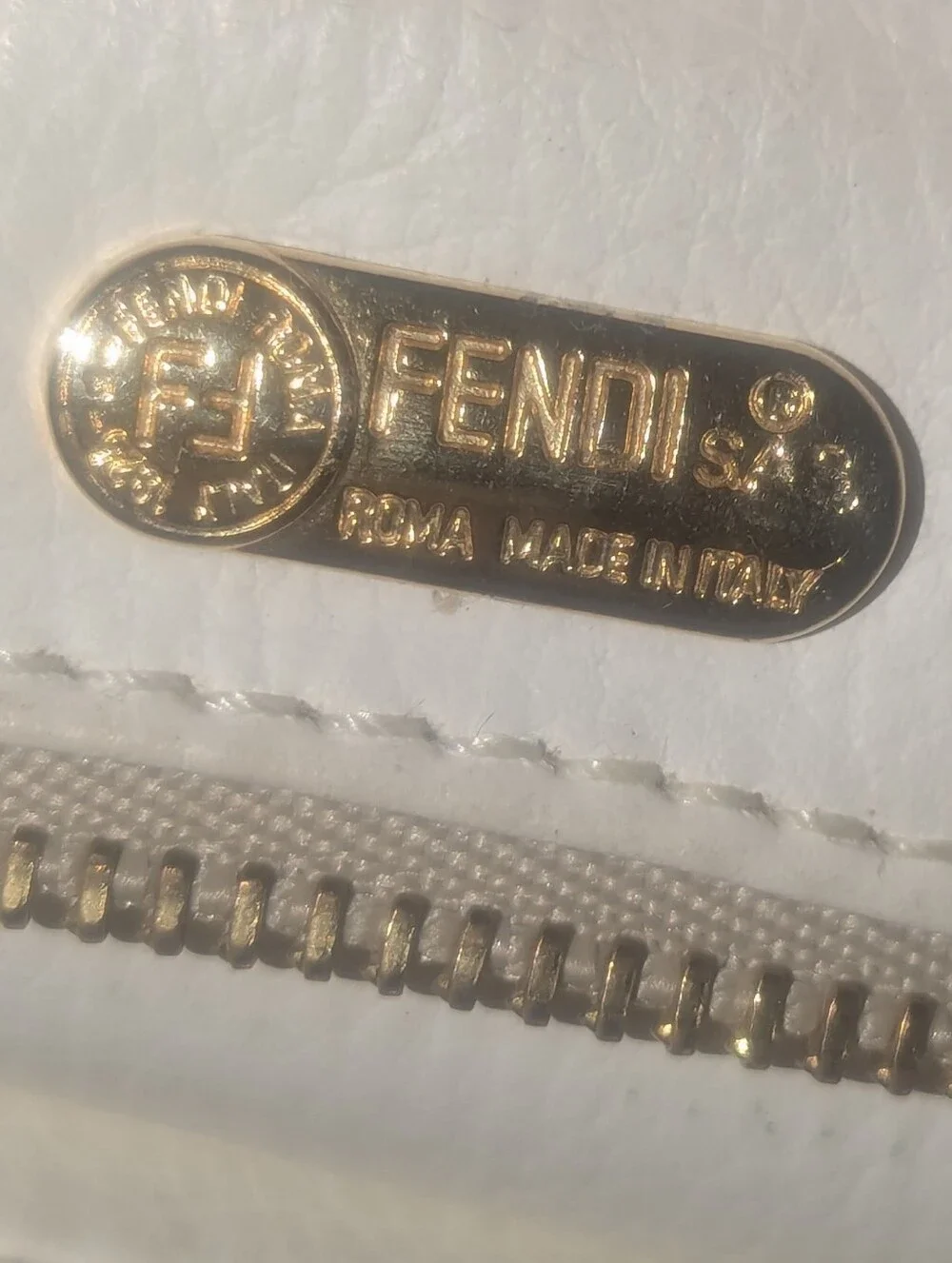 Fendi Vintage SAS Roma Red Zip Cosmetic Pouch Made In Italy
